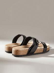 Solecia Woman Shoes Fashionable Thick-Soled Slippers For Versatile Use For Spring And Summer Vacation Shoes Summer Spring Shoes Spring Break Easter For Christmas Summer Shoes - Black - View 4
