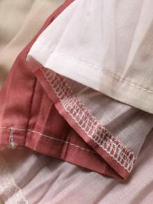 DAZY Bộ đồ 2 mảnh thanh lịch gồm áo không tay và chân váy dài nhuộm màu mực loang dành cho nữ, thích hợp cho mùa xuân/hè. - Hồng - Xem 8