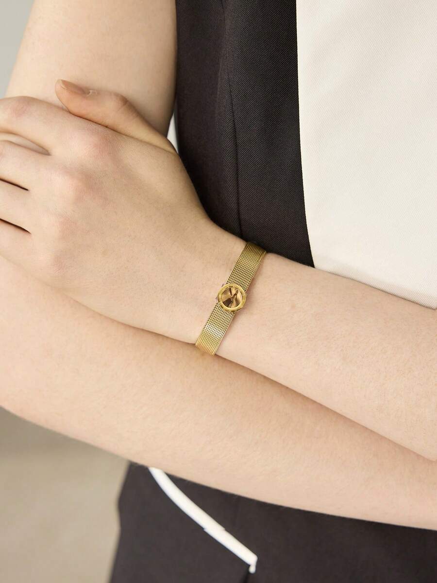 MOTF PREMIUM PRE18K GOLD PLATED SIMPLE PERSONALIZED WATCH CHAIN BRACELET - Gold - View 1