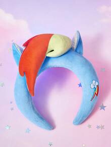 My Little Pony X SHEIN 1个可爱的小马头箍，设计可爱，立体造型，适合12岁以上佩戴，粉色。 - 藍色 - 查看 2