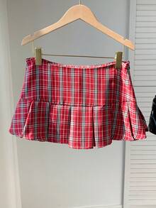 Comfortcana Women's Plaid Pleated Versatile Date Night & Casual Wear Mini Skirt - Multicolor - View 6