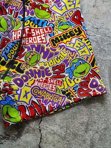 TEENAGE MUTANT NINJA TURTLES | SHEIN 1件男士卡通印花平角内裤 - 黑色 - 查看 6