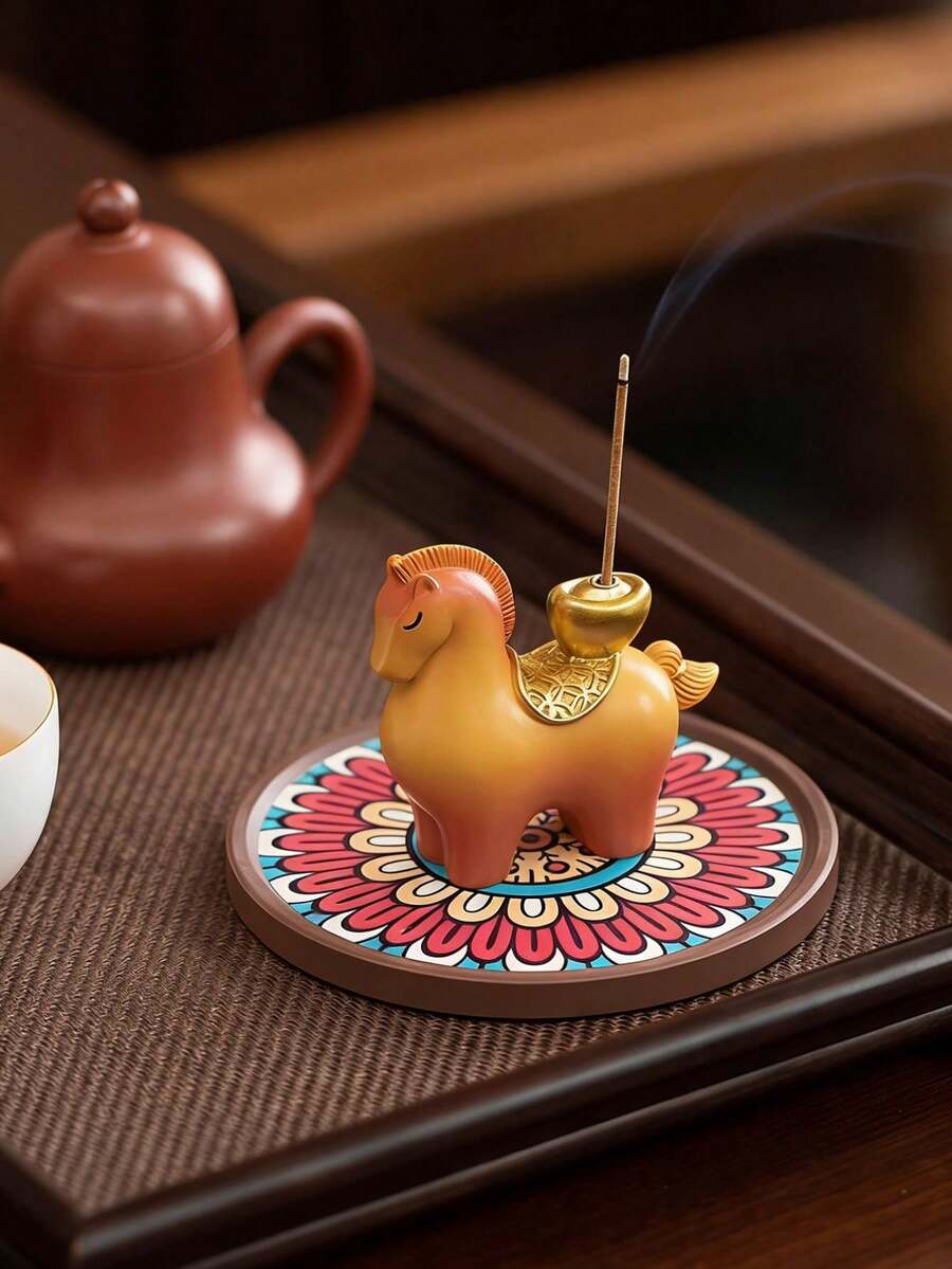 Cirelle “愿你早日致富”香炉，马形香炉，茶宠，中式礼品香炉，茶桌桌面香薰，适合送礼和家居装饰。 - 多色 - 查看 1