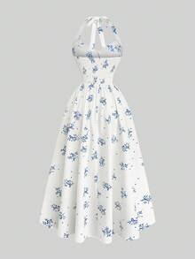 GlowEve Ladies Weave Elegant Summer Vacation Dresses - Blue - View 2