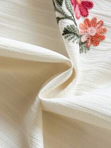 SHEIN Vintaside Kids 女童碎花休闲/假日A字吊带连衣裙 - 白色 - 查看 6