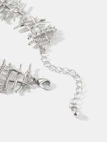 MOTF PREMIUM Pulsera de cadena trenzada hueca - K blanco - Ver 8