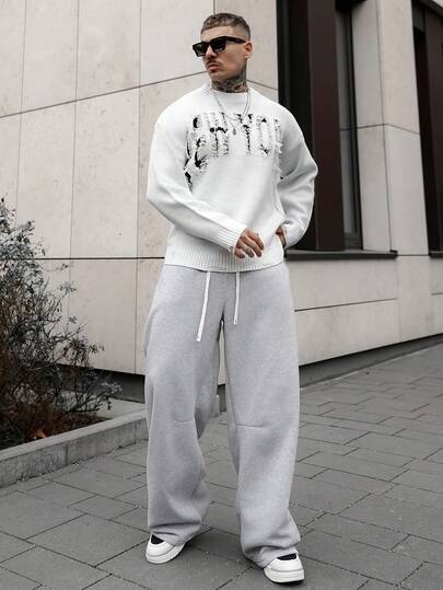 Artur Kramer 男士纯色抽绳腰袋休闲宽松运动裤灰色运动裤宽松运动裤灰色慢跑裤男士专业俱乐部运动裤长裤运动裤男士灰色宽松运动裤、宽松裤、运动裤、慢跑裤、宽松