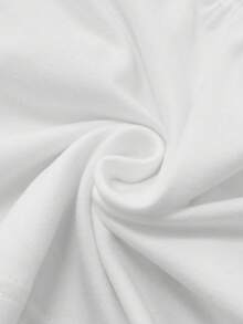 Olithes 女士豹纹褶皱抹胸上衣配围巾 - 白色 - 查看 6