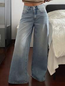 Dazy Tall Tall Women's Regular Waist Star Patchwork Casual Jeans - Light Wash - View 2