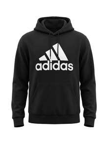 Adidas Essentials Men's French Terry Hoodie Black - Black - View 1