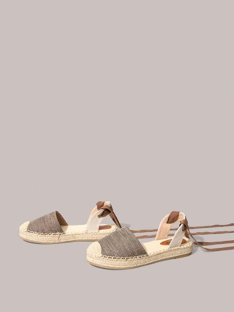 Styleloop Giày bệt mũi vuông thời trang, kiểu dáng casual, có khóa cài, chất liệu lưới thoáng khí, thích hợp cho tiệc tùng/công sở, lễ hội âm nhạc miền Tây màu mơ. - Màu Khaki - Xem 8