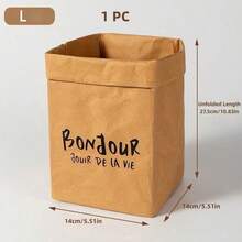 Cirelle Multi-Purpose Kraft Paper Storage Bag – Waterproof & Reusable, Large Bin For Refrigerator, Kitchen Counter, Desktop & Flower Pot Decoration - Multicolor - View 13