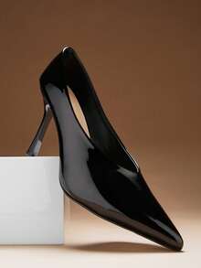 SHUZIA Giày mules mũi nhọn thoải mái dành cho nữ - màu đen - Xem 6