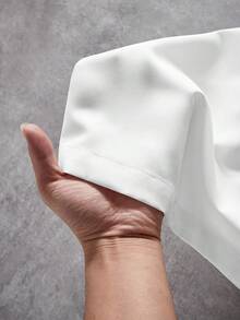 ROMWE MEN Casual Men's Oblique Placket Chinese Style Button-Up Shirt - White - View 7