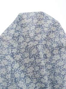 Olithes 碎花开衩吊带连衣裙长裙女装 - 淺藍色 - 查看 4