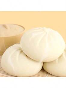 POKOJA LAND 减压可捏捏包子玩具，6厘米逼真蒸包带竹蒸笼，趣味搞怪礼物，装饰品，捏捏乐 - 彩色 - 查看 3