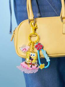 SpongeBob SquarePants | SHEIN Keychain, Bag Decoration, Bag Hanger Chain - Yellow - View 4