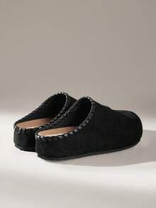 Solecia Women's Vintage Fashion Nyaman Dan Nyaman Dengan Gaya Premium Headdressed Top Bottom Moller Sandal - Black - View 4