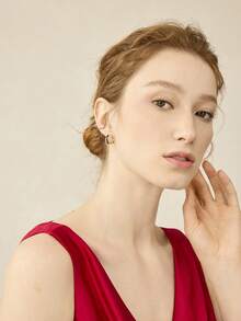 MOTF PREMIUM RED MULTI-LAYER C-RING STUD EARRINGS WOMEN'S LIGHT LUXURY TEMPERAMENT DIAMOND-ENCRUSTED EARRINGS 2026 POPULAR LIGHT LUXURY EARRINGS - Gold - View 8