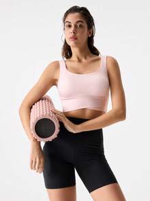 Loungeista Yoga Tanktop atmungsaktiver Sport-BH mit stoßdämpfender und raffender Funktion für eine schöne Rückenform, Workout Tank Gym Oberteil - Babypink - Übersicht 10