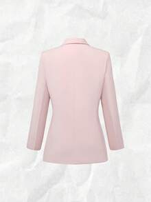 Olithes 女士简约优雅披肩领西装外套套装，女士西装外套，女士连衣裙外套，女士西装套装，女士西装外套 - 粉色 - 查看 2