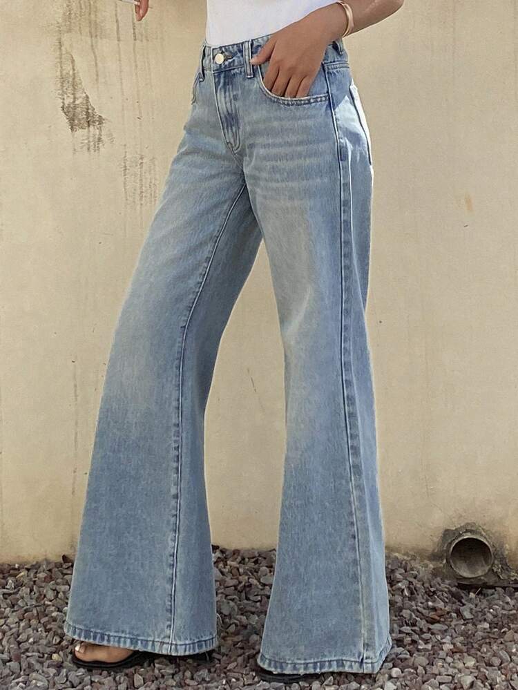 Women's Low Waist Flare Jeans Y2k