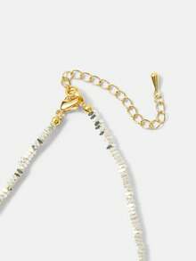 MOTF PREMIUM Dây chuyền mạ vàng 18K hai tông màu bạc ánh kim, đính hạt lấp lánh, có thể cá nhân hóa. - Nhiều màu - Xem 8