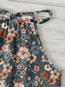 Rusticease Women's Casual Vacation Halter Neck Tank Top, Ditsy Floral, Suitable For Spring & Summer,Summer Top - Multicolor - View 3