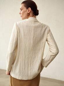 MOTF PREMIUM STRUCTURED TEXTURED LIGHTWEIGHT BLAZER - Apricot - View 3