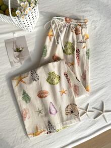 Comfortcana 大码休闲度假海洋生物印花裤 - 彩色 - 查看 6