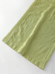 Olithes Bộ jumpsuit không tay cổ chữ V màu hồng cánh sen dành cho nữ, thích hợp cho kỳ nghỉ xuân/hè. - màu xanh lá - Xem 6