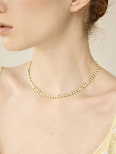 MOTF PREMIUM 镀金微镶精致锁骨链