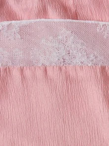 MUSERA Lace Trim Straight Fit Low Rise Midi Skirt Coord Bottoms Only  Cute Spring Holiday Girly Sugar Salt - Pink - View 6