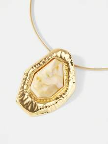 MOTF PREMIUM 预制树脂吊坠个性化壁龛项圈 - 金色 - 查看 6