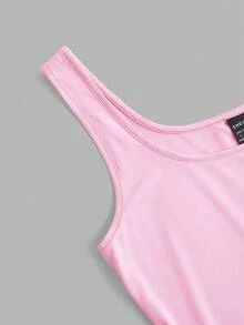 SHEIN EZwear 4件套女士多色吊带连体衣，黑/白/粉三色可选，休闲紧身款 - 彩色 - 查看 8