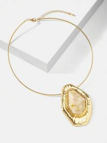 MOTF PREMIUM 预制树脂吊坠个性化壁龛项圈 - 金色 - 查看 4