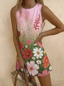 Vaclyn Women's Casual Vacation Floral Print Camisole Dress - Multicolor - View 1