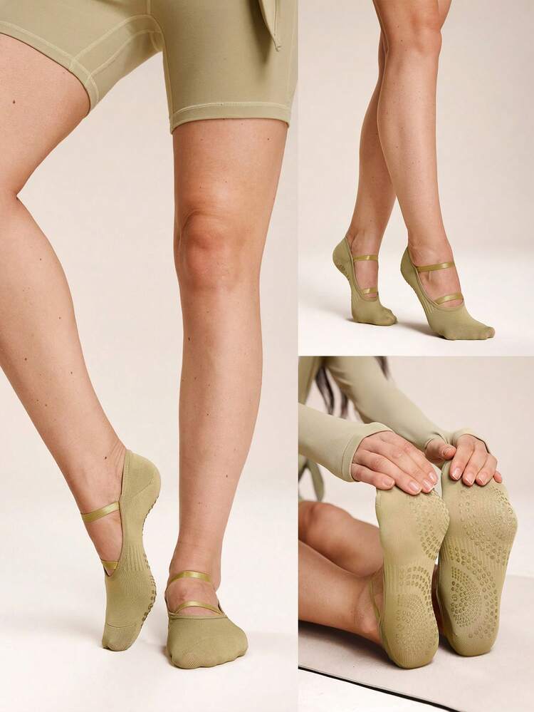 GLOWMODE 3 Pairs Yoga Pilates & Pilates Non-Slip Grip Socks With Seamless Toe Construction Yoga Pilates Daily