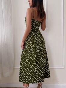 Pariaura Đầm Maxi In Hoa Buộc Phía Trước Ditsy Cho Nữ - Nhiều màu - Xem 2