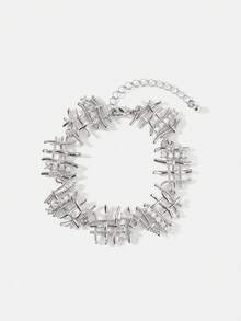 MOTF PREMIUM Pulsera de cadena trenzada hueca - K blanco - Ver 2