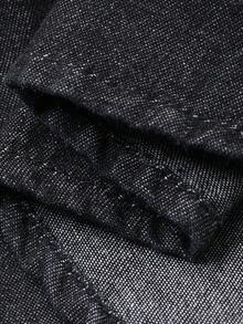 DAZY Chaleco vaquero sin mangas con lazo en el frente para mujer, top vaquero casual de verano - Azul lavado oscuro - Ver 8
