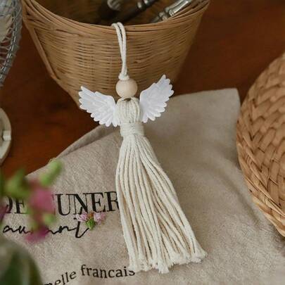 Madebyblanc Đồ trang trí thiên thần phong cách Bohemian thủ công, mặt dây chuyền trang trí cây thông Noel, giỏ hoa, bình hoa, túi du lịch, móc treo rèm, móc treo sách, đồ trang trí treo tường và cây thông Noel cho các lễ hội và trang trí nhà cửa, phù hợp cho sinh viên, phụ nữ, dã ngoại, hiệu sách, mua sắm cuối tuần, hoạt động trong khuôn viên trường, tiệc tùng và các dịp khác.