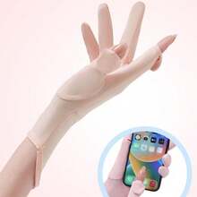 1双春夏轻薄防晒手套，防紫外线露指触屏驾驶骑行户外透气中长手套，冰凉轻薄 - 彩色 - 查看 4