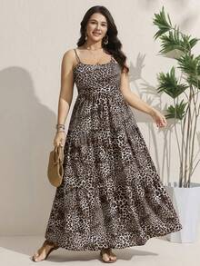 Comfylo 大码女式无袖可调节露背收腰休闲度假连衣裙仲夏日装束毕业礼服婚礼宾客礼服女式度假装束女式沙滩装束女式节日吊带裙女式生日礼服舒适宽松休闲风休闲装束度假风假日装束波西米亚风豹纹连衣裙女式夏季连衣裙女式吊带裙棕色度假连衣裙猎豹纹连衣裙女式休闲连衣裙女式夏季连衣裙女式度假连衣裙长款连衣裙豹纹连衣裙女式度假连衣裙女式连衣裙 - 彩色 - 查看 4