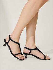 CUCCOO CHICEST Women Heeled Sandals Spring Shoes Wedding Shoes Bride Shoes - Black - View 7