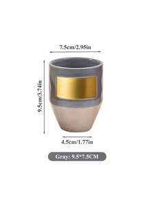 Cirelle Rustic Ceramic Coffee Mug – Gold Accent Attached, Unique Design Cup For Espresso, Latte & Cappuccino, Artisan Stoneware Mug, Housewarming & Coffee Lover Gift - Multicolor - View 14