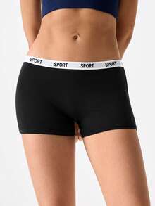 Loungeista 3入組字母織帶腰帶腰平角褲 - 彩色 - 查看 3