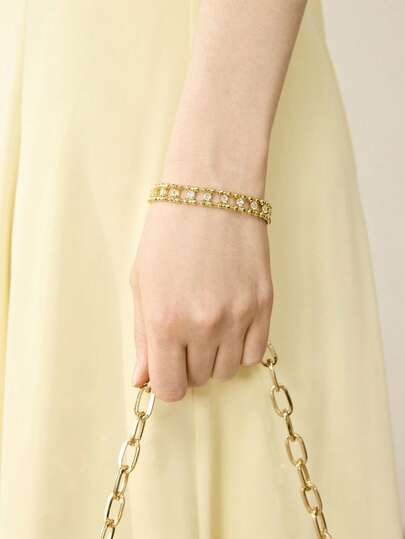 MOTF PREMIUM PRE-18K镀金宝石精致链手链