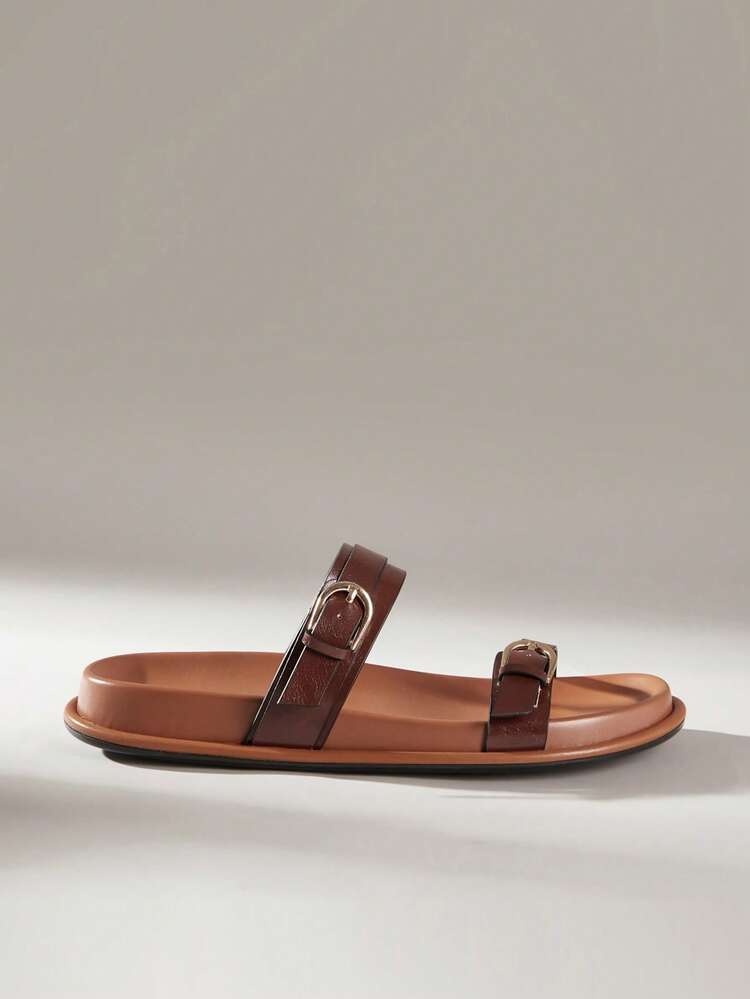 Women's Vintage-Style Casual/Leisure/Beach Shoes, Versatile, Strap Sandals. Summer Shoes - Coffee Brown - View 1