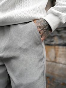 Artur Kramer 男士緊身商務西裝褲 - 灰色 - 查看 3